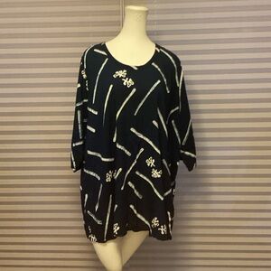 Blue Sky - Blue and White Batik Tunic Top
